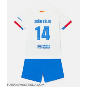 Barcelona Joao Felix #14 Segunda Equipación Niños 2023-24 Manga Corta (+ Pantalones cortos)